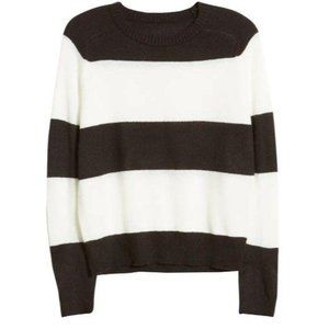 Treasure & Bond Wide Stripe Crewneck Sweater Small Black and White